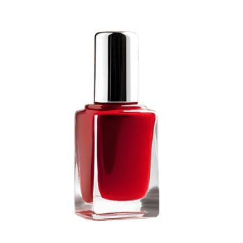 red nail polish bottle on transparent background png