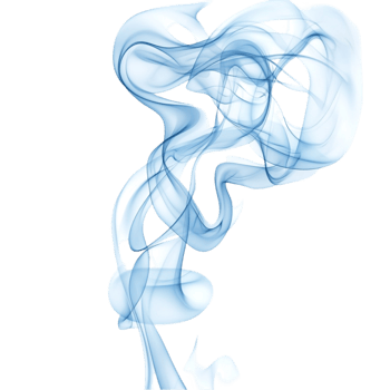 Delicate Light Blue Smoke Flow on Transparent Background png
