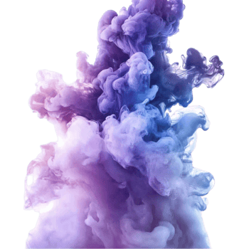 Dynamic Purple Smoke Cloud on Transparent Background png