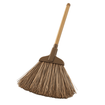 Rustic Wooden Broom for Household Cleaning png