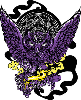 DREAMY NIGHT OWL vector