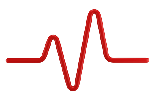 Stylized cardio line. Isolated on transparent background png