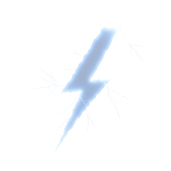Dramatic lightning strike open sky graphic element atmospheric conditions close-up view energy and nature png