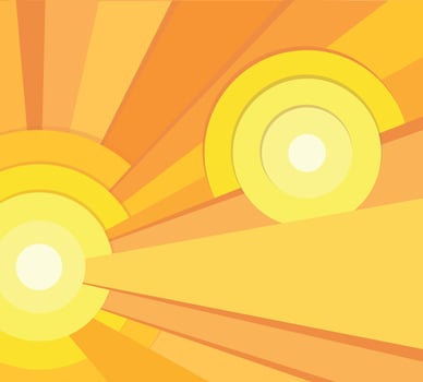 Golden Sunburst. Radiant Abstract Sunshine Rays Background vector