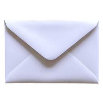 Simple White Envelope for Correspondence and Greeting Cards png