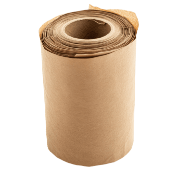 Rolled Brown Paper Towel Isolated On Black Background png