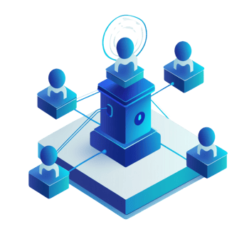 Networked Users Centralized Data Platform System png
