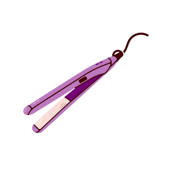 Hair straightener, hair styler. Flat Illustration on a white background vector
