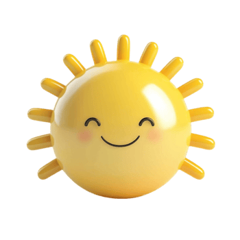 Cute Smiling Sun Emoji png