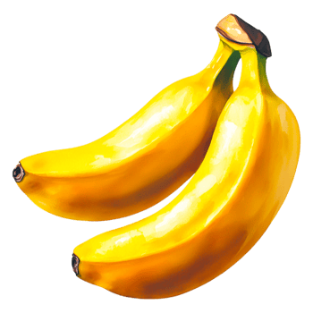 Fresh and Vibrant Yellow Bananas on a Simple Background png