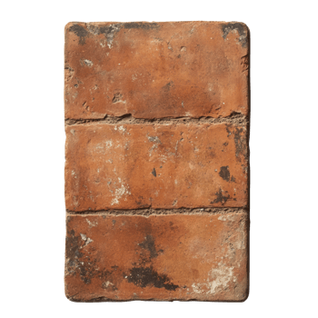 Aged terracotta brick sample showing layered texture png