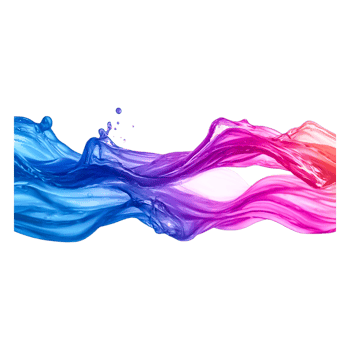 Colorful Abstract Waves of Blue and Pink Liquid Flowing Together png