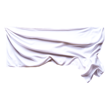 Soft White Fabric Draped Elegantly on a Table or Surface png