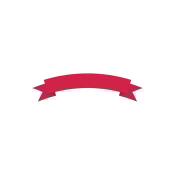 Red ribbon icon isolated on white background vector