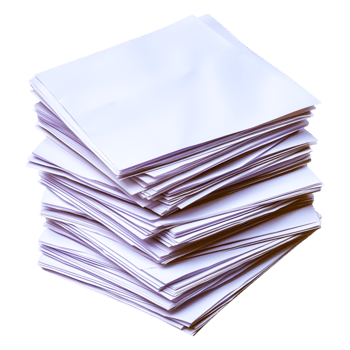 Stack of Blank Sheets of Paper Ready for Various Art Projects png