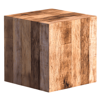 Detailed Wooden Cube on Isolated Background for Design Projects png