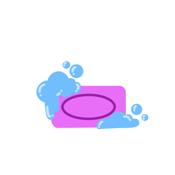 A soap bar with bubbles on it png