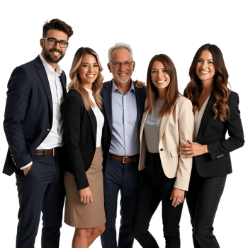 A group of business people posing for a photo png