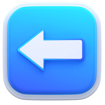 3d illustration left arrow png