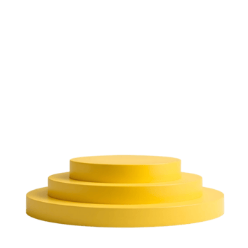 a yellow pedestal on a transparent background png