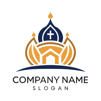 church logo design template white background vector