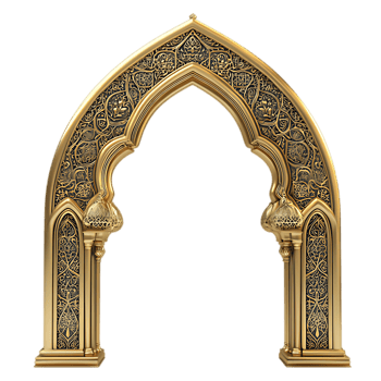 antique style golden arc png