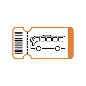 Bus ticket logo design concept creative idea vector