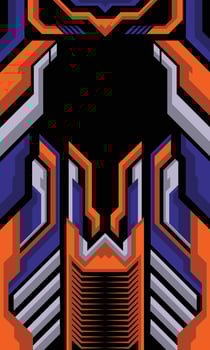 Abstract futuristic geometric stripes fashion background for sublimation gaming jersey vector