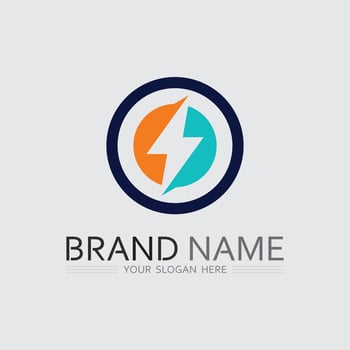 Business icon and logo design graphic power and energy vector