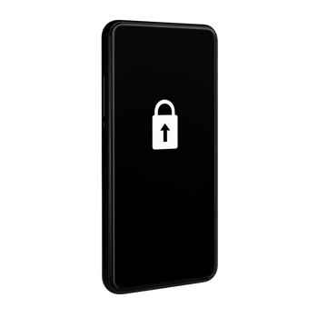 Smartphone Displaying an Upload Lock Icon png