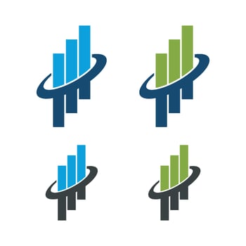 Colorful Set Stock Exchange Finance and Advisory Logo Template Illustration Design EPS 10 vector