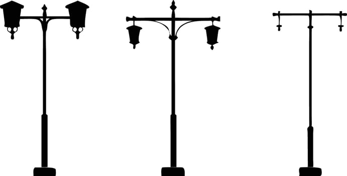 Antique Street Light Posts Set for Timeless Appeal vector