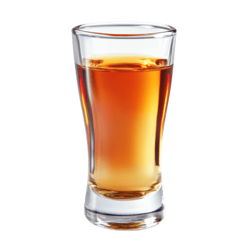 Amber liquid in a small glass vessel png