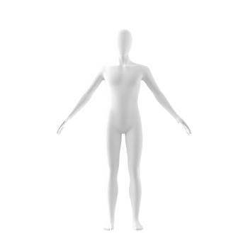 White Humanoid Figure Anatomical Model png