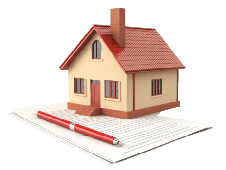 House Model Contract Documents Red Pen Ready To Sign png