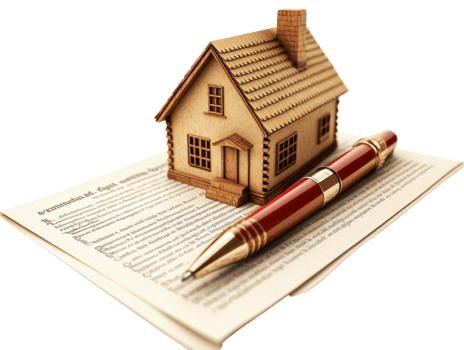Wooden House Model Legal Document Pen png