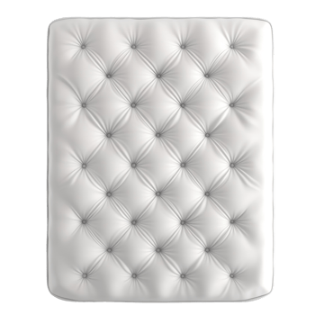 White tufted mattress top view showing button detail png