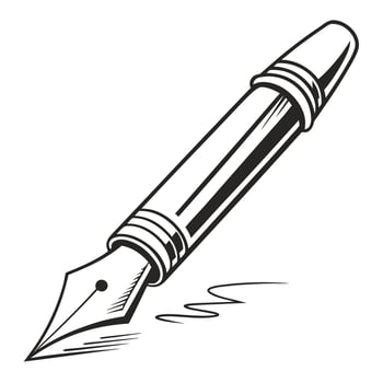 A pen and ink on a white background vector