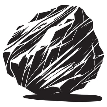 Rough Rock Silhouette Illustration vector