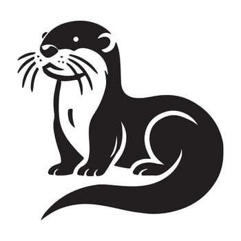 Otter Silhouette Illustration vector