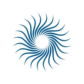Blue Ornamental Flower Logo Template Illustration Design. EPS 10. vector
