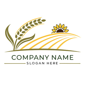 a logo for a company called company name white background vector