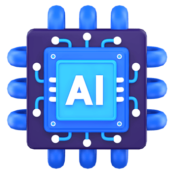 3d illustration AI Chip png