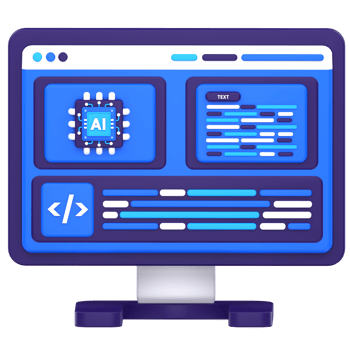 3d illustration AI Text Generator png