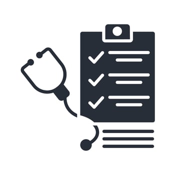 diagnosis icons isolated on White Background. Flat style vector