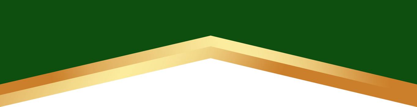 Border shape for banner design. Green header with golden line Abstract bottom background for web page. Curved divider template. Wavy horizontal separator png