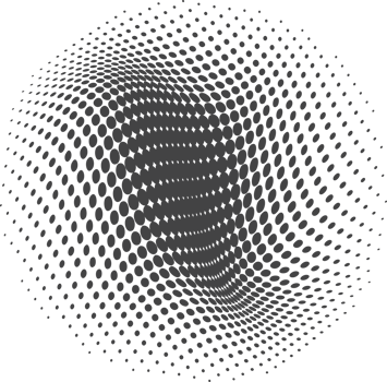 Dotted circle shape. Abstract halftone gradient element. Geometric circular wavy spotted circle. png