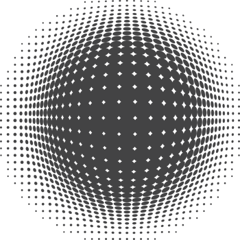 Dotted round shape. Abstract halftone gradient element. Geometric circular wavy spotted circle png