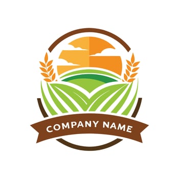 a logo for a company that is called farm white background vector