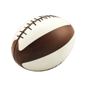 Rugby ball isolated on Transparent background suitable for sports events and athletic activities, Rugby ball isolated on png